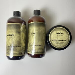 WEN Sweet Almond Mint Conditioner Treatment Bundle 16 fl oz Chaz Dean SEALED